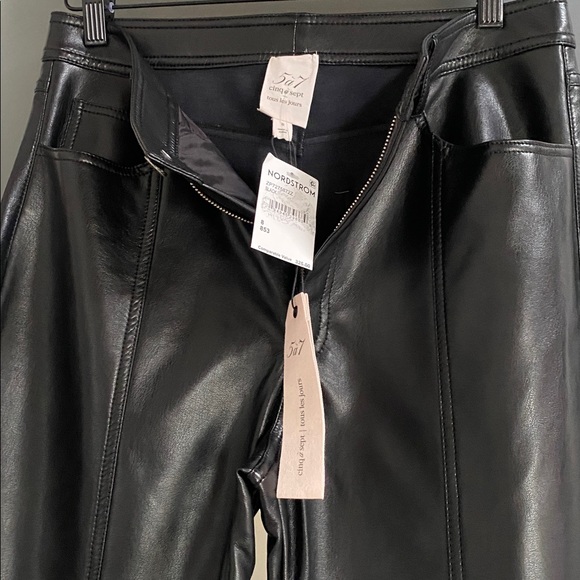 Cinq A Sept Black Vegan Leather Shanis Pants - Picture 10 of 14